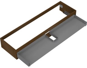 Mexen Box-A, závesná skrinka 160 cm, 1 zásuvka, orech, 91AX0-1600-235-1-86