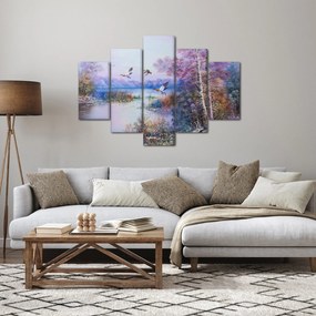 Obraz - Prichádza jeseň, olejomaľba (150x105 cm)
