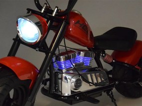 JOKOMISIADA Elektrická motorka Chopper na batériu pre deti s nosnosťou max. 80 kg PA0318 červená