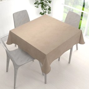 Biante Veľký zamatový štvorcový obrus Velvet Prémium SVP-042 Béžovohnedý 260x260 cm