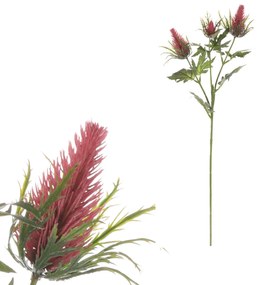 Autronic - Eryngium - umělá květina, tmavě růžová barva. - KUL009 PINK-DK