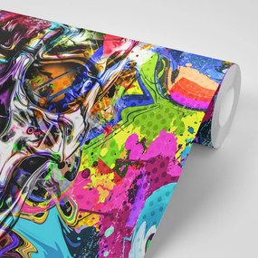 Tapeta farebná umelecká lebka - 150x100