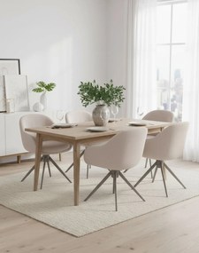 Otočná jedálenská stolička Greta, béžová