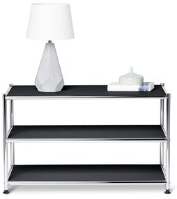 Kovový konferenčný stolík »CN3«, otvorený, čierny