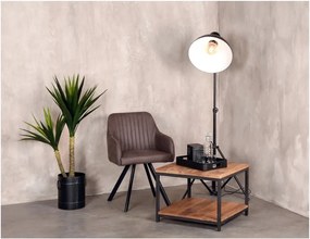 Čierny konferenčný stolík s doskou z mangového dreva LABEL51 Vintage, 60 × 60 cm