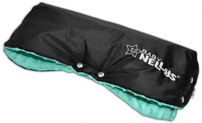 Rukávnik ku kočíku Baby Nellys ® Minky - mäta/čierny