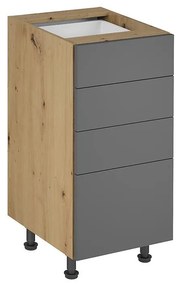 Skrinka do kuchyne Langen d40s4 push grey