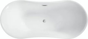 Besco Akrylátová voľne stojaca vaňa Amber Glam S 170x80 BESCO-Typ výpuste: Click-Clack s prepadom, grafit, BESCO-Rozmery: 170x80, BESCO-Farba: Biela/…