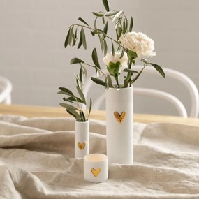 räder Porcelánový svietnik na čajovú sviečku Heart – set 2 ks