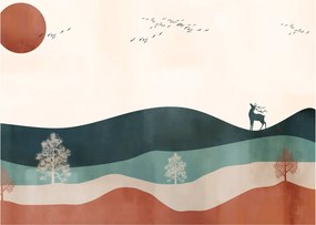 Obraz - Ilustrovaná krajina (70x50 cm)