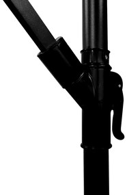 Zahradní slunečník Houseland Mavex s LED osvětlením 300 cm tmavě hnědý