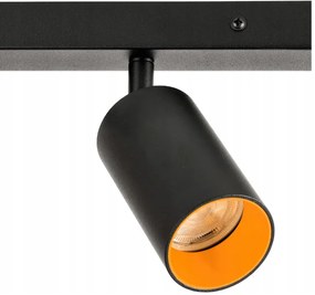 BERGE Stropné bodové svietidlo VIKI GOLD - 8xGU10 - čierne