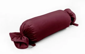 Biante Zamatový vankúš valec bonbon Velvet Prémium SVP-010 Tmavo vínový 15x80 cm