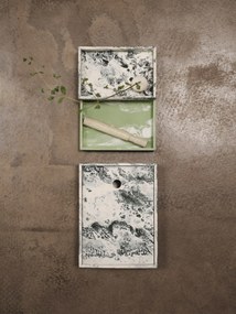 Ferm Living Podnos Mist Emerald Off-white 10 x 15 cm