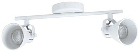 EGLO Prisadený dvojbodový LED luster v modernom štýle SERAS 1, biely