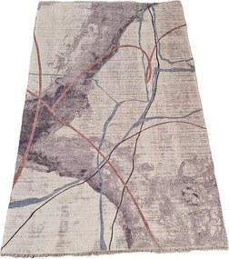 Krémový koberec s abstraktným vzorom BANCO NEW P1826 – obdĺžnik Rozmer: 75x150 cm