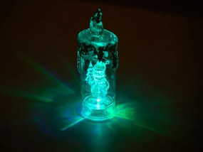 LED stĺpová sviečka SANTA 16 cm transparentná - viac variantov