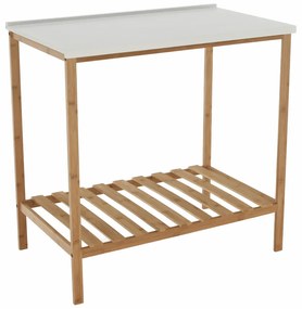 Kondela Stôl s policou, prírodná/biela, SELENE TYP 5