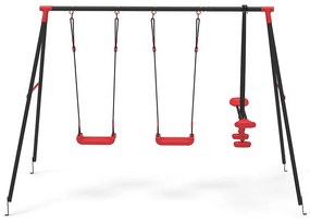 Kovová hojdačka Mila červená