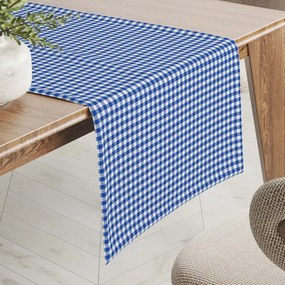 Biante Dekoračný behúň na stôl Rebeka RE-009 Modro-biela kocka malá 20x140 cm