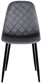 Jedálenská stolička ORLANDO zamatová, grafitová