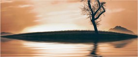Obraz stromu na ostrove (120x50 cm)