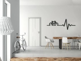 drevko Drevená nálepka Bicykel Rozmer obrazu: 17 x 44,5 cm, Farba dekorácie: Čierna