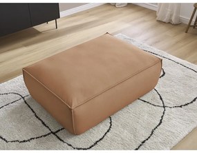 Hnedá podnožka z imitácie kože Boheme – Bobochic Paris