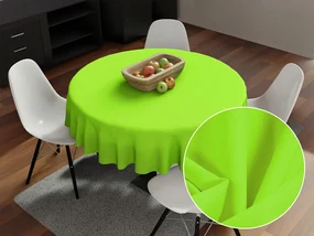 Biante Dekoračný okrúhly obrus Rongo RG-041 Žiarivý zelený Ø 110 cm