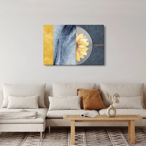 Obraz - Tvary a kvet (90x60 cm)