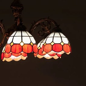 Brilagi - Tiffany vitražový prisadený luster SIENNA 6xE27/60W/230V pr. 60 cm