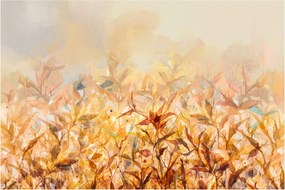Obraz - Listy vo farbách jesene, olejomaľba (90x60 cm)