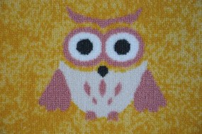 Detský koberec OWLS sovičky žltý