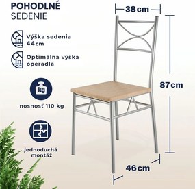 Jedálenská súprava PAUL, 5-dielna, prírodná hnedá Casaria
