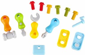 KIK Manipulačný autobus 6v1 – vzdelávacia stavebnica so skrutkami a skrutkovačmi, 3+