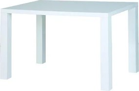 Jedálenský stôl Leo, 120x80 cm, biely lesk%