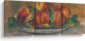 Obraz - Auguste Renoir, Peaches on a  Plate, reprodukcia (s hodinami) (90x30 cm)