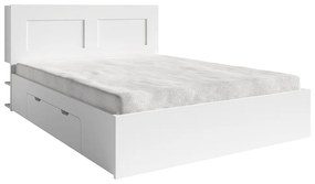 Manželská posteľ 160 cm Raloma (biela) (s úl. priestorom). Vlastná spoľahlivá doprava až k Vám domov. 1034201