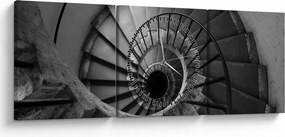 Obraz - Schodisko (s hodinami) (90x30 cm)