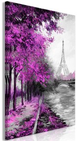 Artgeist Obraz - Paris Channel (1 Part) Vertical Pink Veľkosť: 80x120, Verzia: Premium Print