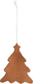 Závesná dekorácia zasnežený perníkový stromček Frosted Ginger - 9*1*10 cm
