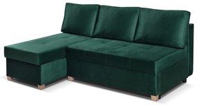 Rohová sedačka Mike (zelená) (L). Akcia -13%. Vlastná spoľahlivá doprava až k Vám domov. 1047494