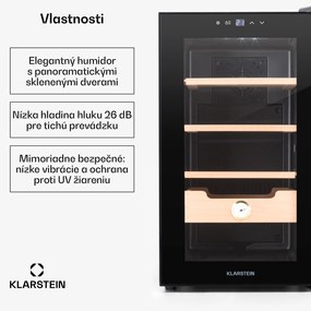 Klarstein El Presidente 48, humidor na cigary, 48 l, 2 zásuvky, 1 priehradka z cédrového dreva