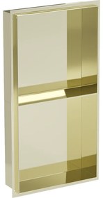 Mexen X-Wall-NR, polička na zapustenie pod obklad bez goliera 60 x 30 cm, zlatá lesklá, 1951603010S