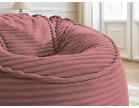 Ružový menčestrový sedací vak Socrate – Bobochic Paris