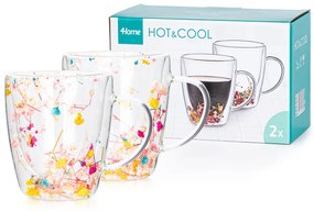 4Home Termo pohár Floral Hot&Cool 300 ml, 2 ks