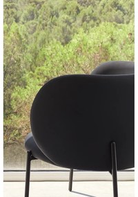 Čierne kreslo z imitácie kože Mogi - Teulat