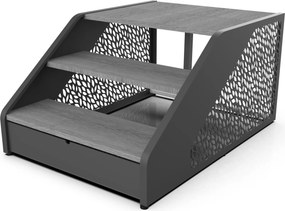 Schody k vírivke Poolex Wood - šedé