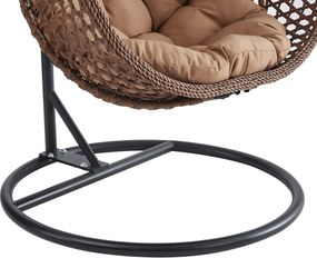 Skládací závěsné houpací křeslo Houseland Lisso XL hnědé