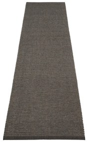 Antracitový vnútorný a vonkajší behúň 70x300 cm Emm Black Linen – Pappelina